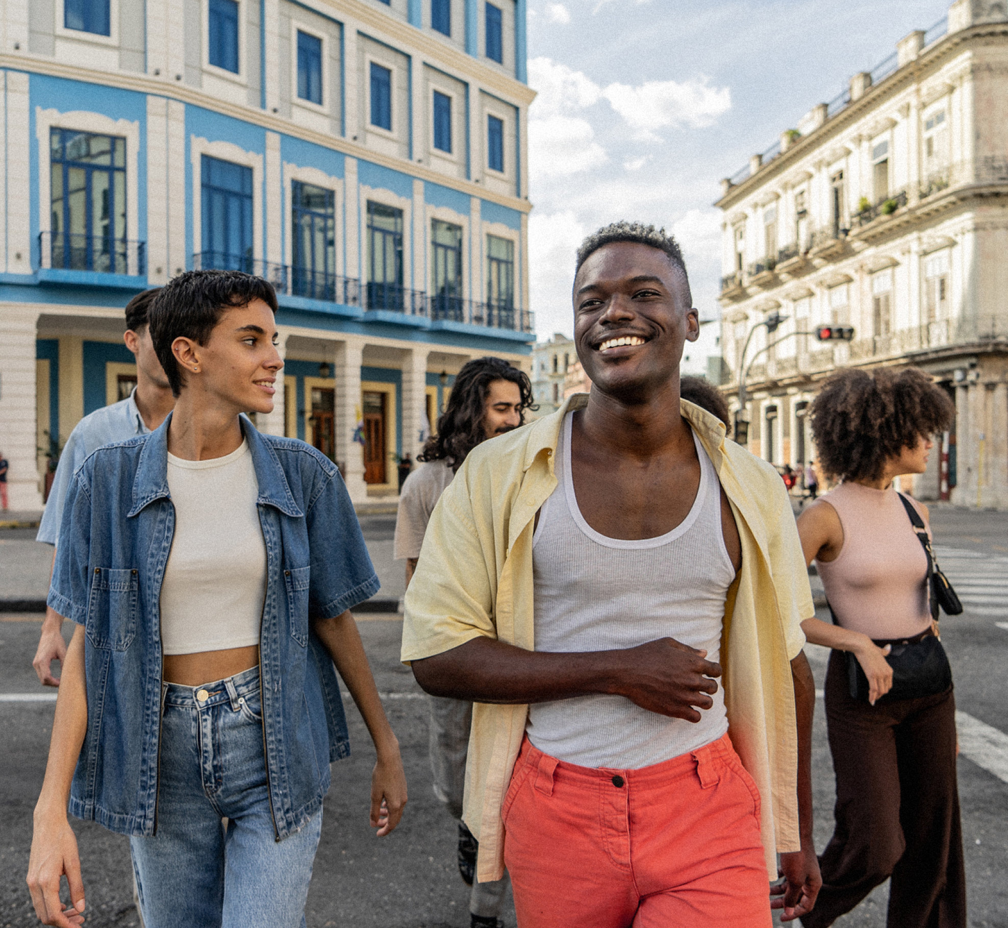 People walking in the street